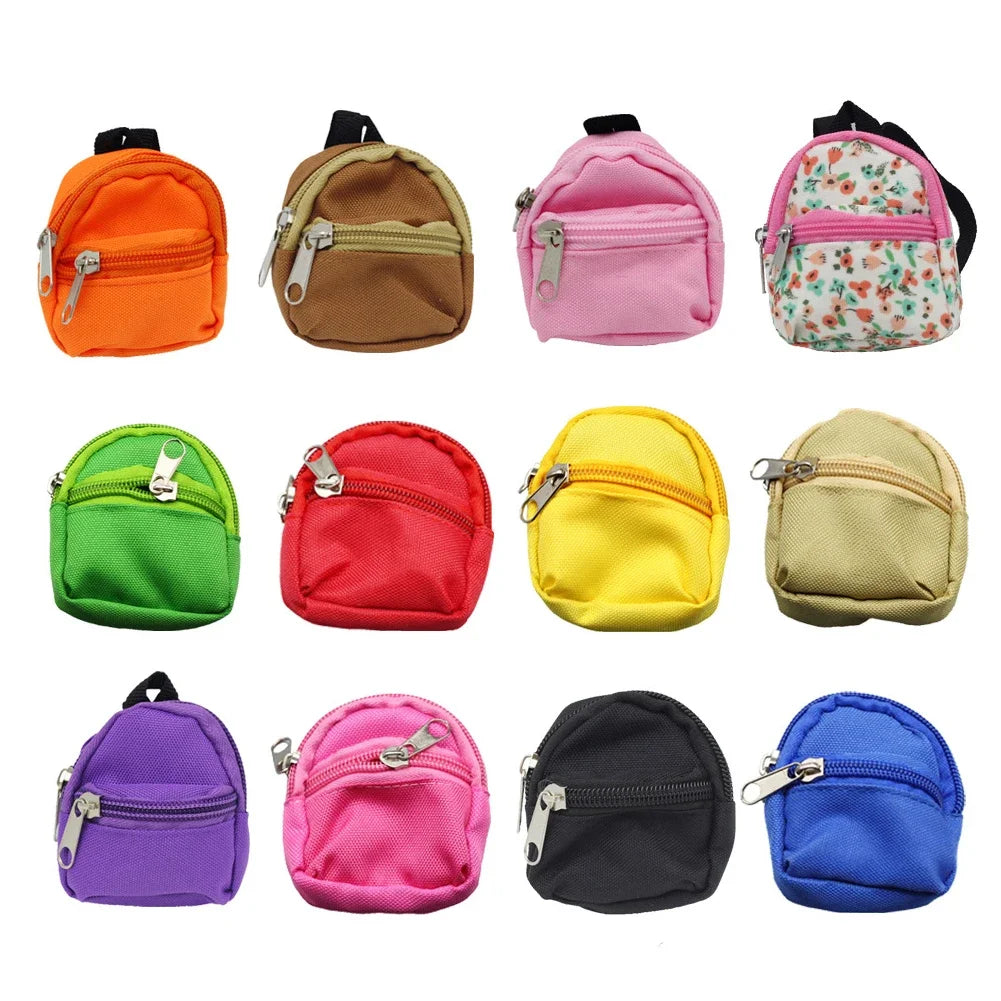 Labu bu Doll Canvas Backpack Simulation Pet Bag for 15/17cm Dolls