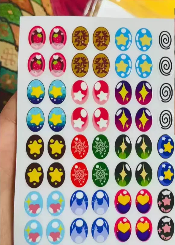 Labubu V1&V2 Eye Makeup Color False Eyelash Customization Gorgeous And Exquisite Eye Makeup Stickers Eyelash Stickers