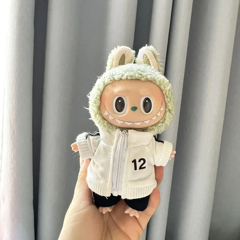 The Monster Labubu Outfit Sports Suit Canvas Shoes Hat