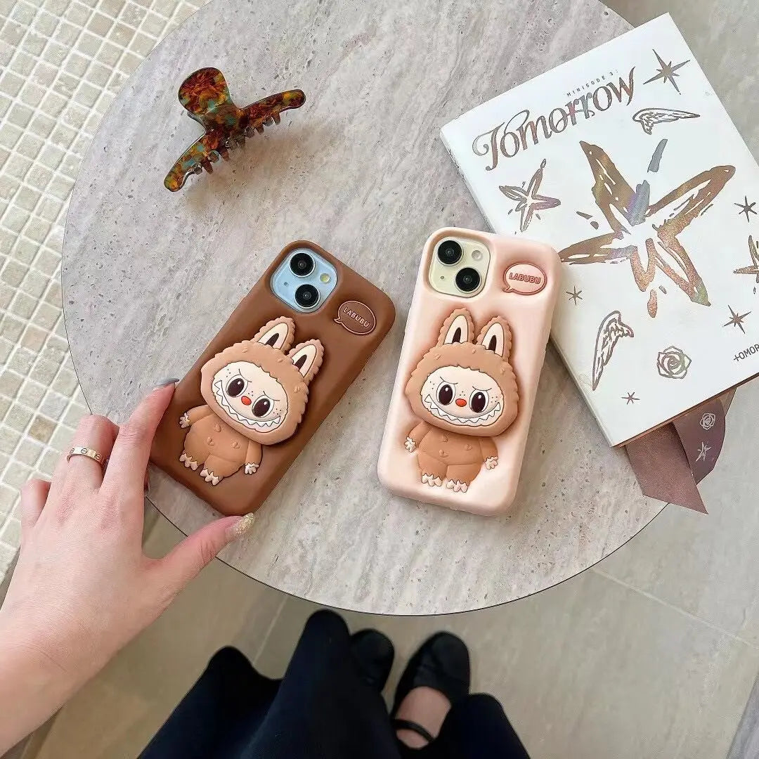 Cute Monster Doll Phone Case Cover for iPhone 11, 12, 13, 14, 15, 16, Pro & Pro Max Shockproof Case