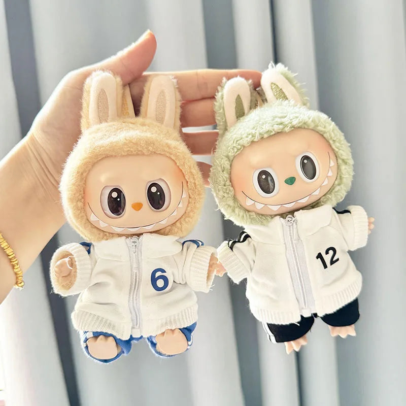 The Monster Labubu Outfit Sports Suit Canvas Shoes Hat