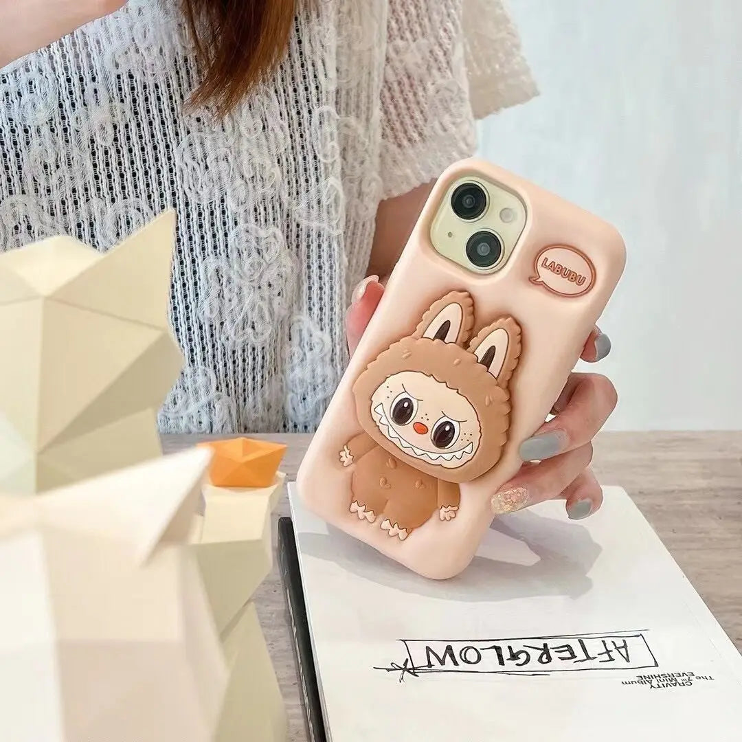 Cute Monster Doll Phone Case Cover for iPhone 11, 12, 13, 14, 15, 16, Pro & Pro Max Shockproof Case