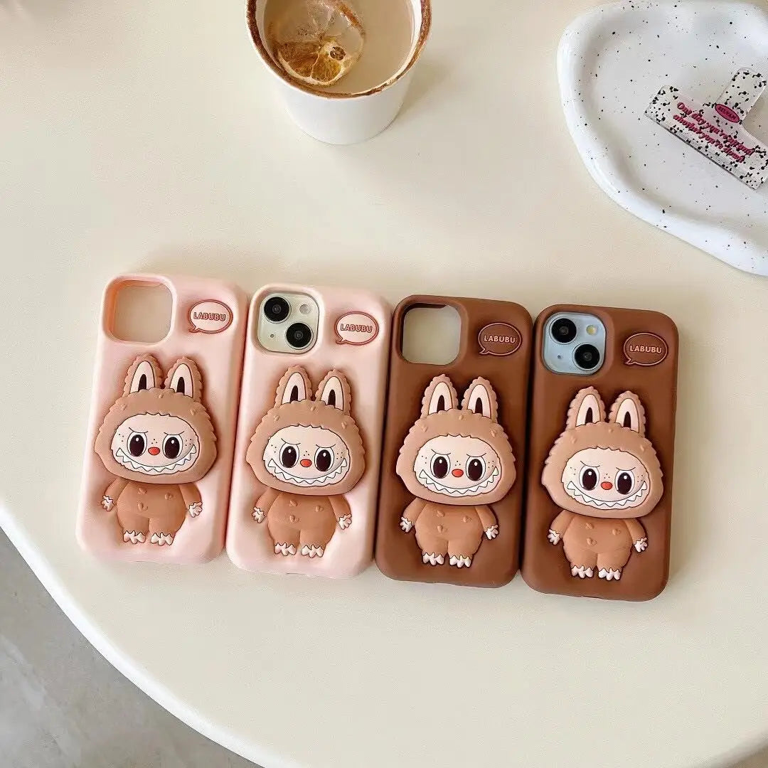 Cute Monster Doll Phone Case Cover for iPhone 11, 12, 13, 14, 15, 16, Pro & Pro Max Shockproof Case