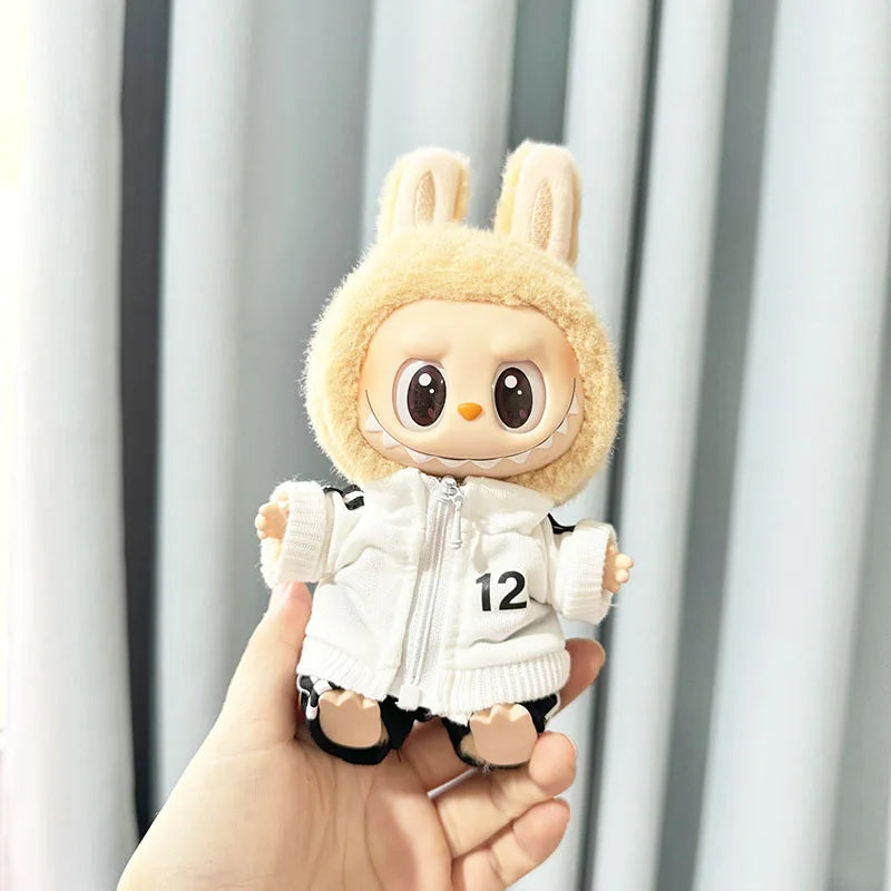 The Monster Labubu Outfit Sports Suit Canvas Shoes Hat