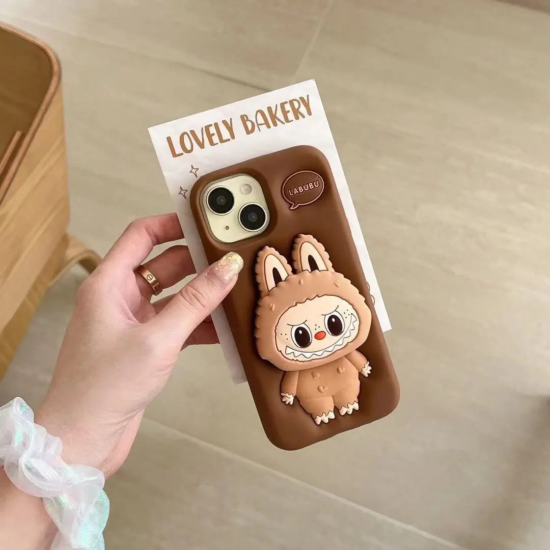 Cute Monster Doll Phone Case Cover for iPhone 11, 12, 13, 14, 15, 16, Pro & Pro Max Shockproof Case