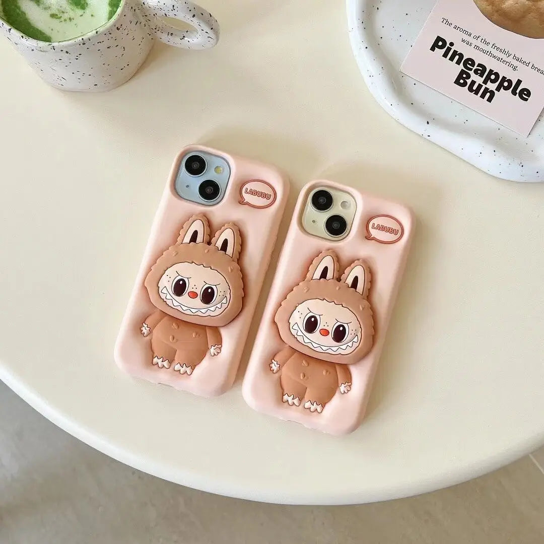 Cute Monster Doll Phone Case Cover for iPhone 11, 12, 13, 14, 15, 16, Pro & Pro Max Shockproof Case