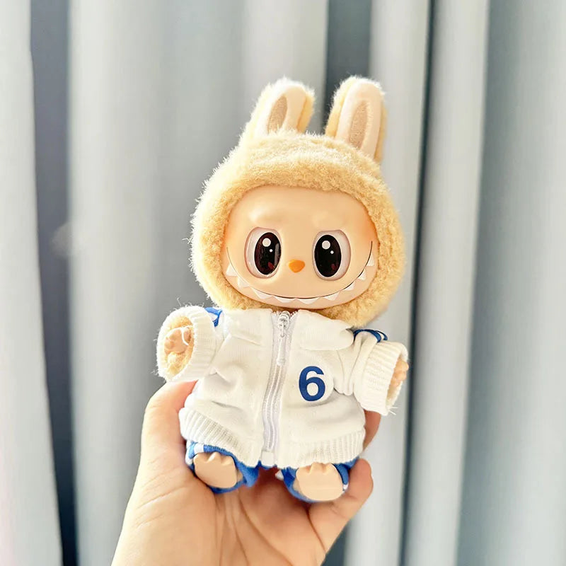 The Monster Labubu Outfit Sports Suit Canvas Shoes Hat