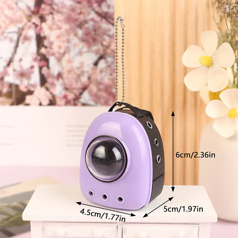 Labu bu Doll Canvas Backpack Simulation Pet Bag for 15/17cm Dolls
