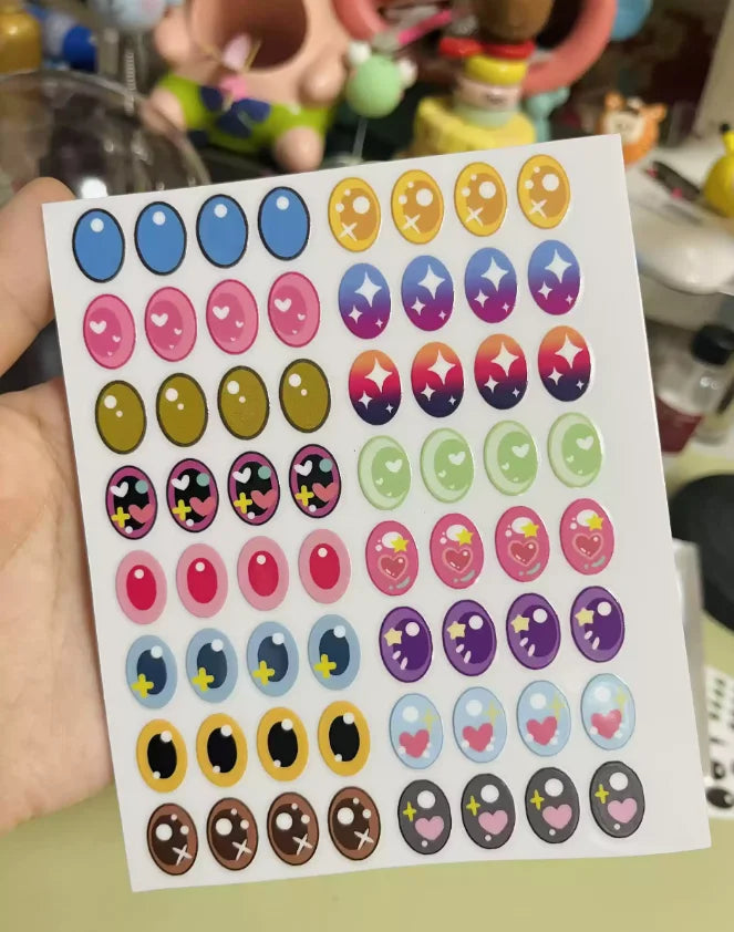 Labubu V1&V2 Eye Makeup Color False Eyelash Customization Gorgeous And Exquisite Eye Makeup Stickers Eyelash Stickers