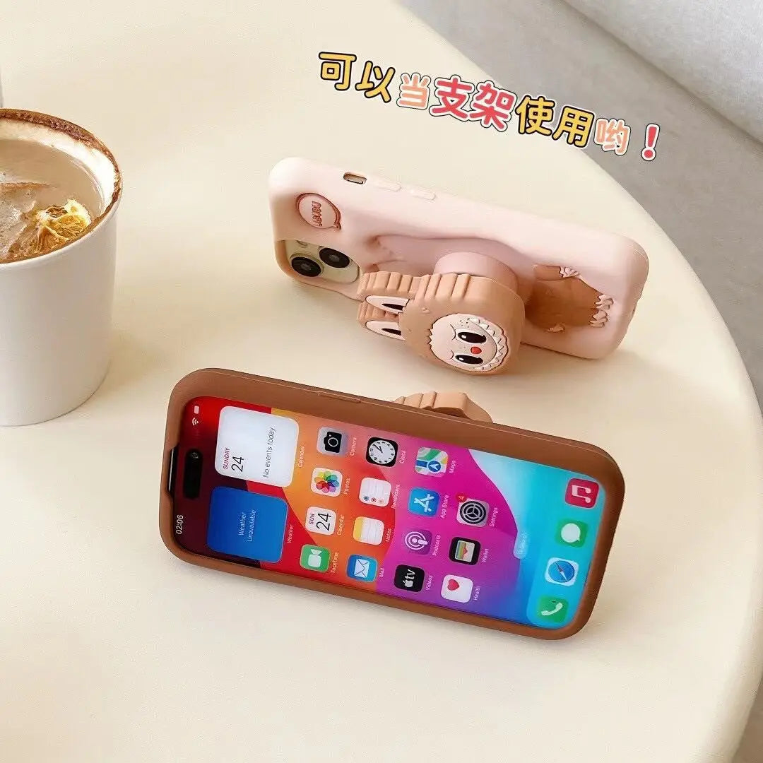 Cute Monster Doll Phone Case Cover for iPhone 11, 12, 13, 14, 15, 16, Pro & Pro Max Shockproof Case