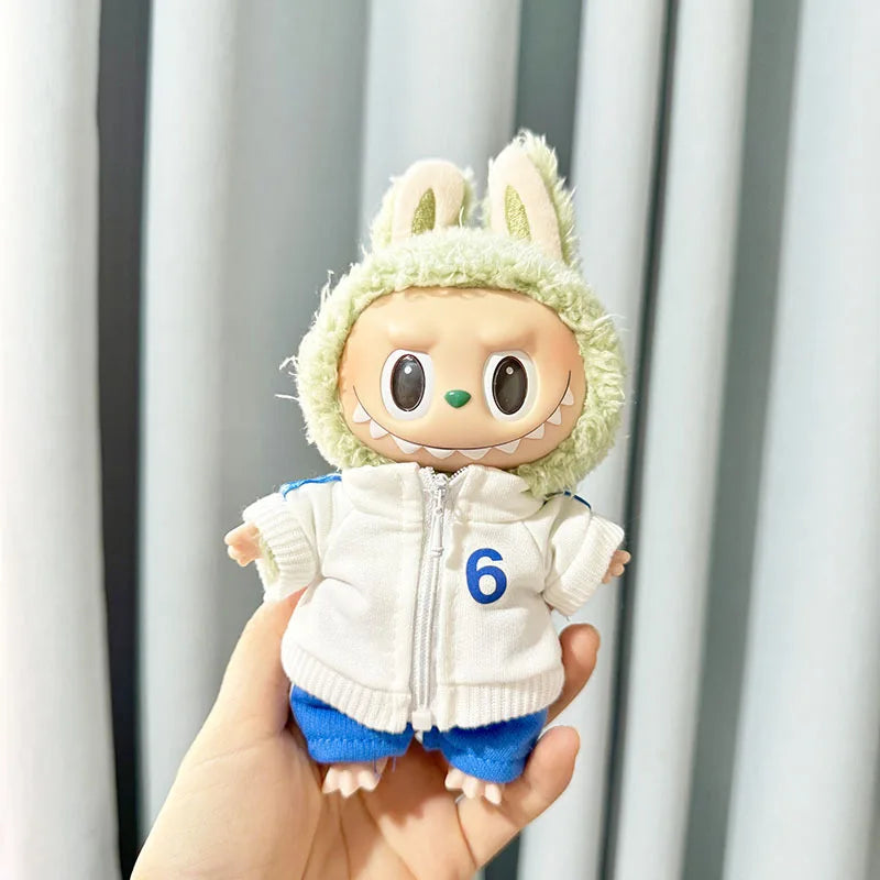 The Monster Labubu Outfit Sports Suit Canvas Shoes Hat