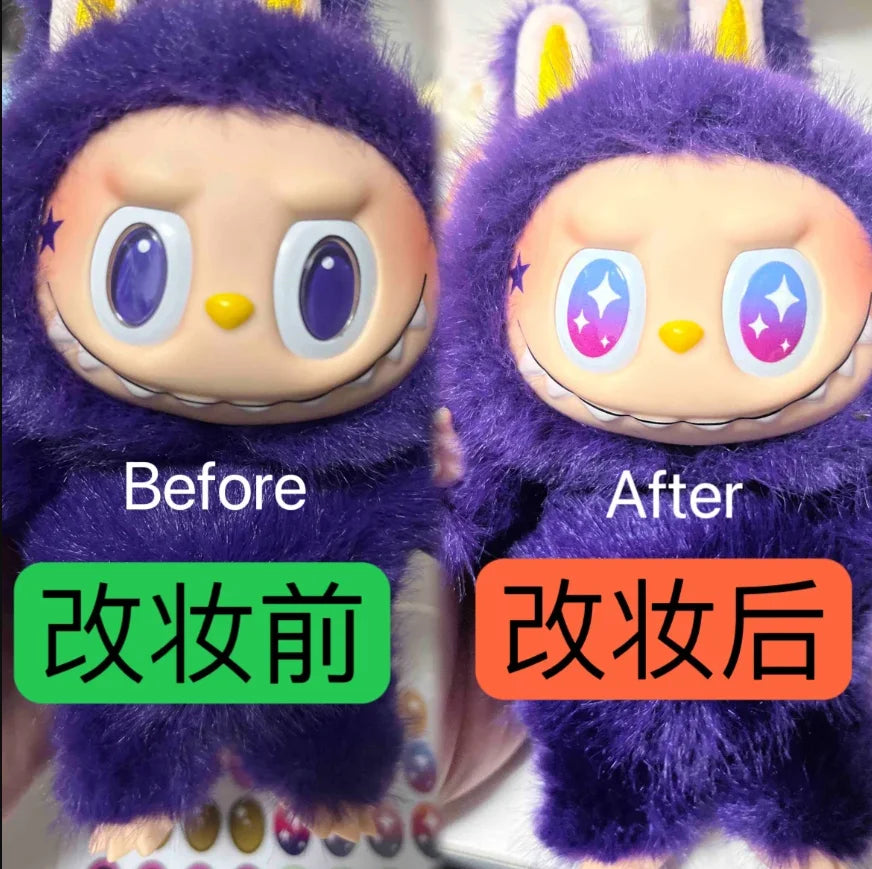 Labubu V1&V2 Eye Makeup Color False Eyelash Customization Gorgeous And Exquisite Eye Makeup Stickers Eyelash Stickers