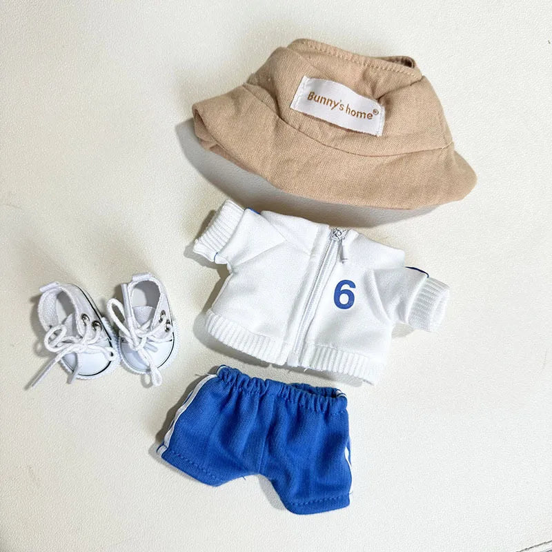 The Monster Labubu Outfit Sports Suit Canvas Shoes Hat