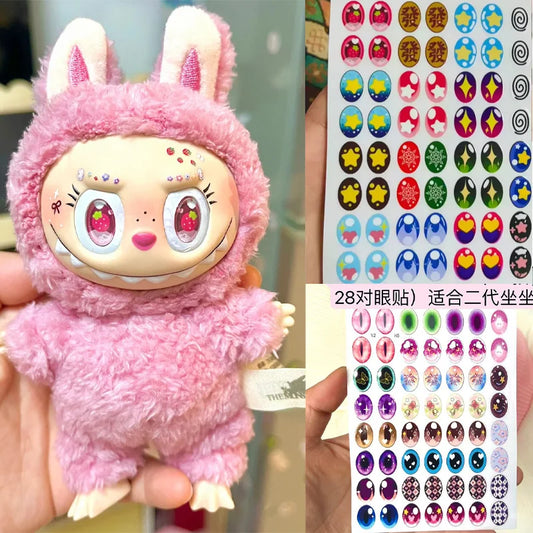 Labubu V1&V2 Eye Makeup Color False Eyelash Customization Gorgeous And Exquisite Eye Makeup Stickers Eyelash Stickers