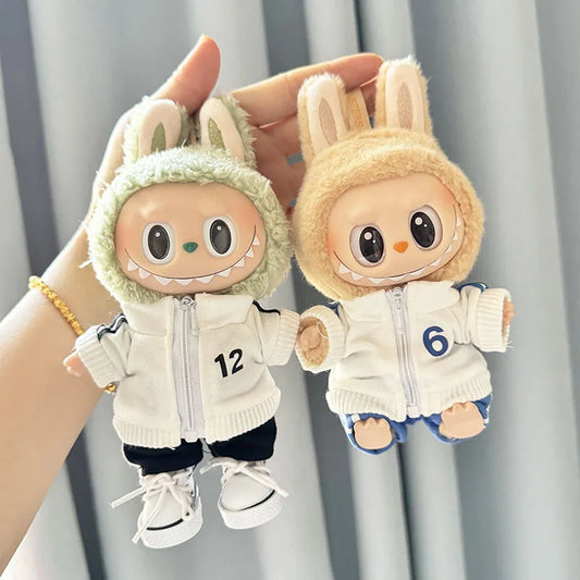 The Monster Labubu Outfit Sports Suit Canvas Shoes Hat